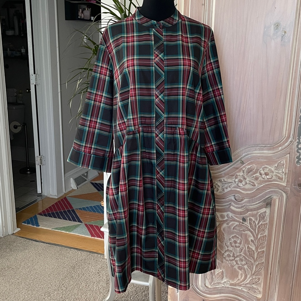 Tuckernuck Highland Tartan Royal Shirt Dress - Picture 3 of 11